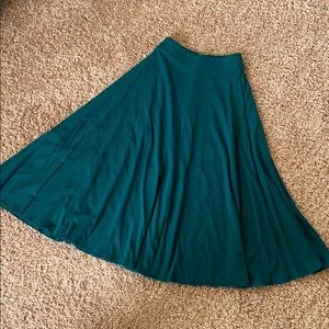 Hunter Green A Line Skirt